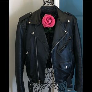 🌹🎶FMC Leather Riding Jacket Moto Sz.42🎶🌹